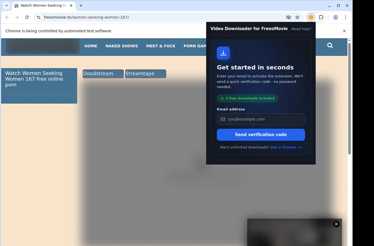 Freeomovie Video Downloader browser extension screenshot 5